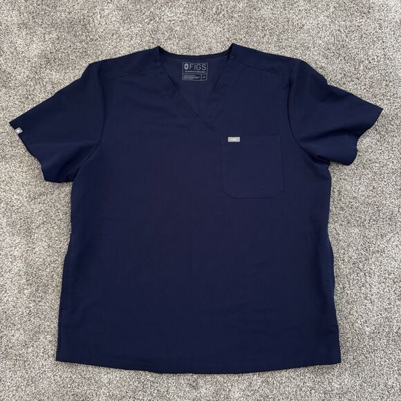 FIGS Chisec Three-Pocket Scrub Top TM3000 Navy Blue Men’s Size XXL 2XL - Picture 1 of 8